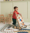 Kids Concept Loopwagen - Edvin - Hout/Blauw - Kids Concept - OneSize - Loopwagens