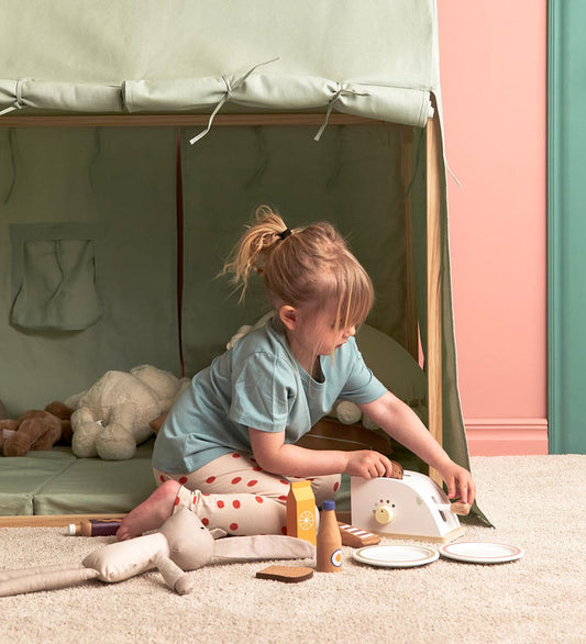 Kids Concept Speelgoedeten - Set van fles en blik - Kids Concept - OneSize - Speelgoedeten
