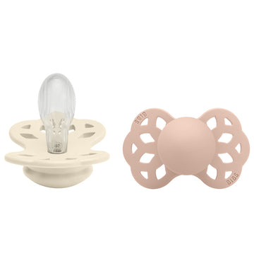 BIBS Infinity Fopspenen - 2-pack - Maat 2 - Symmetrisch - Ivory/ - BIBS - 6-18 mnd - Fopspenen