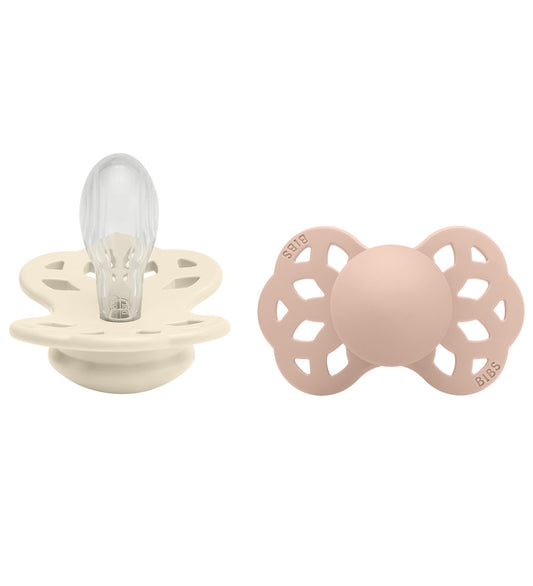 BIBS Infinity Fopspenen - 2-pack - Maat 2 - Symmetrisch - Ivory/ - BIBS - 6-18 mnd - Fopspenen