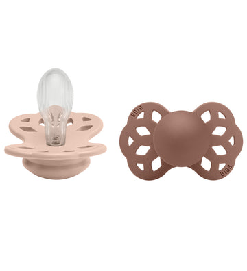 BIBS Infinity Fopspenen - 2-pack - Maat 2 - Symmetrisch - Blush/ - BIBS - 6-18 mnd - Fopspenen