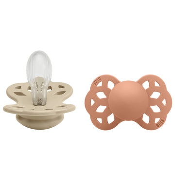 BIBS Infinity Fopspenen - 2-pack - Maat2 - Symmetrisch - Vanilla - BIBS - 6-18 mnd - Fopspenen