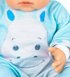 Tiny Treasures Pop m. Blond haar - nijlpaardoutfit - Tiny Treasures - OneSize - Poppen