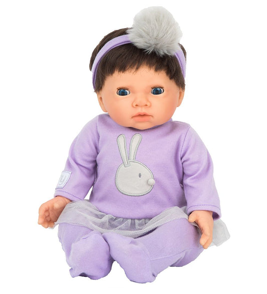Tiny Treasures Pop m. Donker haar - Bunny Outfit - Tiny Treasures - OneSize - Poppen