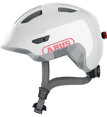 Abus Fietshelm - Smiley 3,0 Ace LED - Glanzend White - Abus - 45-51 cm - Fietshelmen