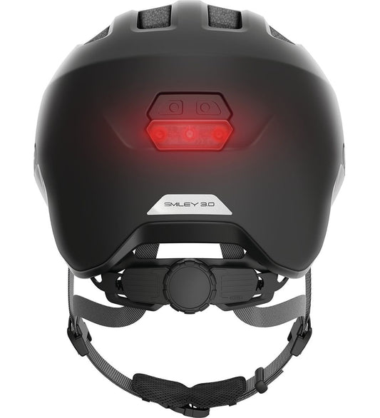 Abus Fietshelm - Smiley 3,0 Ace LED - Fluweel Black - Abus - 45-51 cm - Fietshelmen
