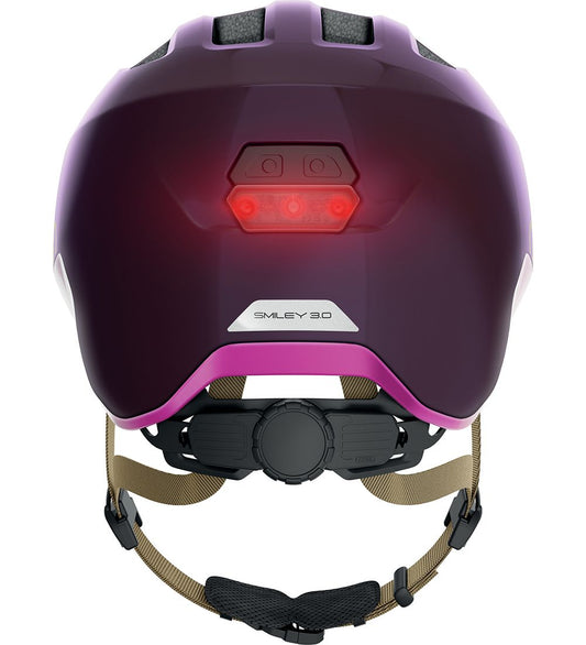 Abus Fietshelm - Smiley 3,0 Ace LED - Royal Purple - Abus - 45-51 cm - Fietshelmen