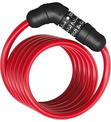 Abus Spiraalsluiting Star 4508C - 150 cm - Rood - Abus - OneSize - Sloten