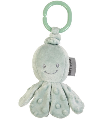 Nattou Activiteitenspeelgoed - Inktvis - 14x9 cm - Sage Green - Nattou - OneSize - Activiteitenspeelgoed