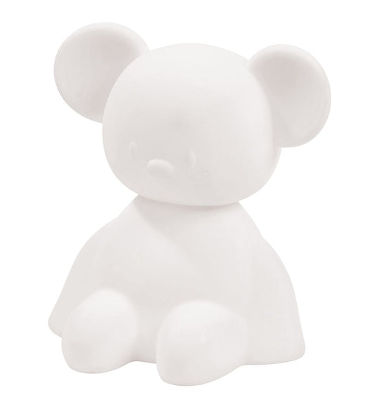 Nattou Nachtlamp - Silicone - LED - Muis - 12x14x15 cm - Wit - Nattou - OneSize - Nachtlampen