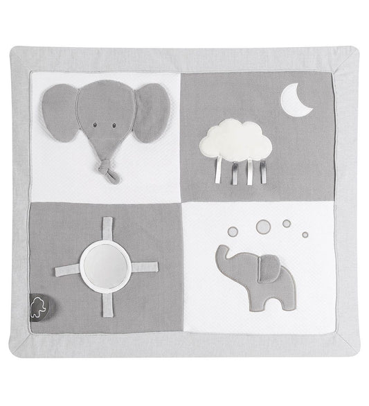 Nattou Speelkleed Tembo - 75x60 cm - Grijs/Wit - Nattou - OneSize - Speelkleden
