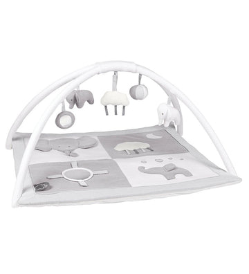 Nattou Speelkleed Tembo - 75x60 cm - Grijs/Wit - Nattou - OneSize - Speelkleden