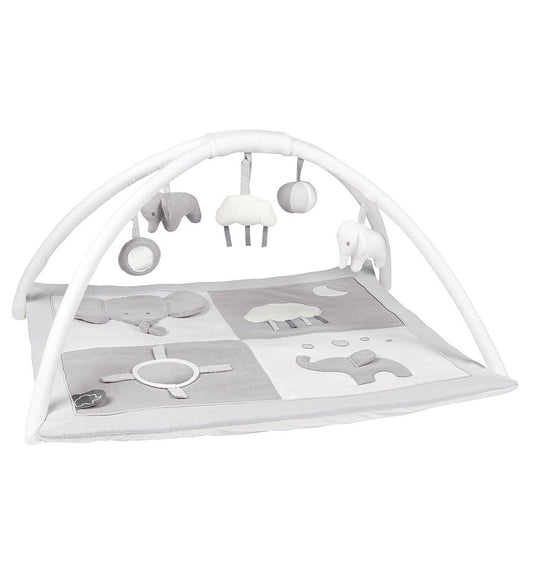 Nattou Speelkleed Tembo - 75x60 cm - Grijs/Wit - Nattou - OneSize - Speelkleden