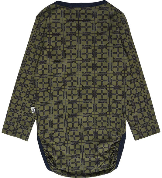 Hummel Romper l/s - hmlCheck - Kalamata - Hummel - 2 jaar (92) - Rompers Lange Mouw