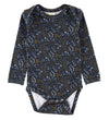 Smallstuff Romper l/s - Flower Nacht - Dark Blue - Smallstuff - 62 - Rompers Lange Mouw
