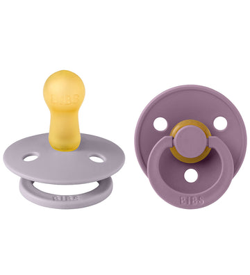 BIBS Colour Fopspenen - 2-pack - Maat 2 - Rond - Fossiel Grey/Ma - BIBS - 6-18 mnd - Fopspenen