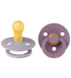 BIBS Colour Fopspenen - 2-pack - Maat 1 - Rond - Fossiel Grey/Ma - BIBS - 0-6 mnd - Fopspenen
