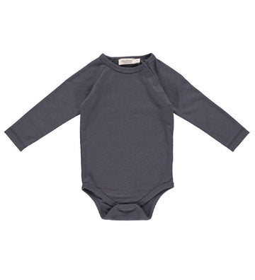 MarMar Romper l/s - Basislaag - Donkerste Blue - MarMar - 68 - Rompers Lange Mouw