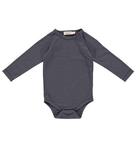 MarMar Romper l/s - Basislaag - Donkerste Blue - MarMar - 68 - Rompers Lange Mouw