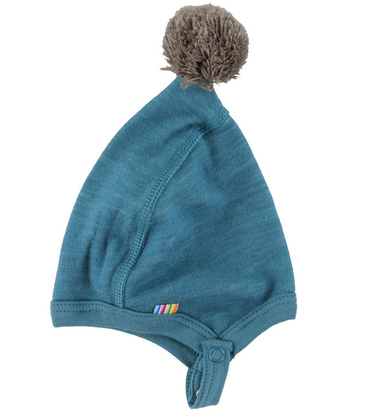 Joha Babymuts - Wol/Bamboe - Blauw - Joha - 34 cm - Babymutsen