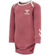 Hummel Romper l/s - hmlMaule - Deco Rose - Hummel - 1 jaar (80) - Rompers Lange Mouw