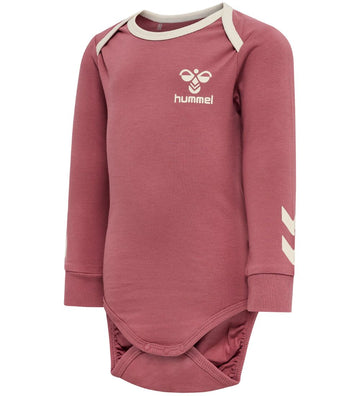 Hummel Romper l/s - hmlMaule - Deco Rose - Hummel - 1 jaar (80) - Rompers Lange Mouw