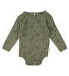 Pippi Baby Rompers l/s - 4-pack - Deep Lichen Green - Pippi Baby - 50 - Rompers Lange Mouw