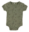 Pippi Baby Rompers s/s - 4-pack - Deep Lichen Green - Pippi Baby - 74 - Rompers Korte Mouw