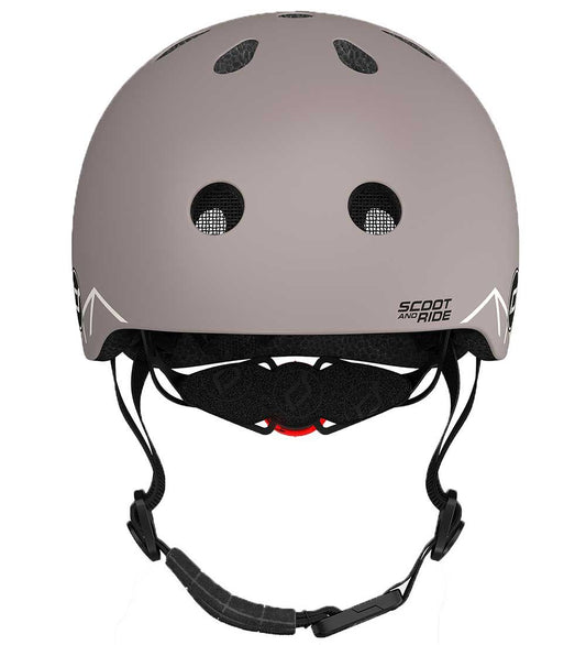 Scoot and Ride Fietshelm - Brown regels - Scoot and Ride - 45-51 cm - Fietshelmen