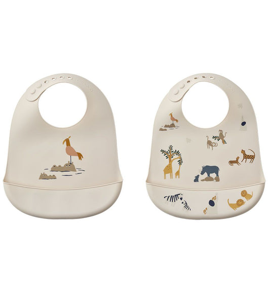 Liewood Slabbetjes - Tilda - 2-pack - Allemaal samen Sandy - Liewood - OneSize - Slabbetjes