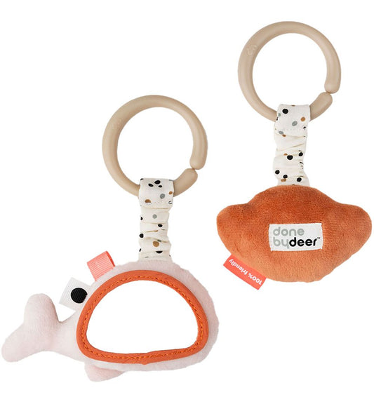 Done by Deer Hangspeeltje - 2-pack - Wally Powder - Done by Deer - OneSize - Hangspeeltjes