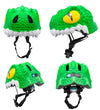 Crazy Safety Fietshelm m. Licht - Crocodile - Groen - Crazy Safety - 49-55 cm - Fietshelmen
