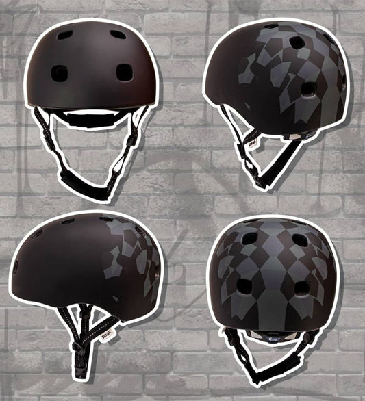 Crazy Safety Fietshelm - Helling - Black Pleinen - Crazy Safety - 53-56 cm - Fietshelmen