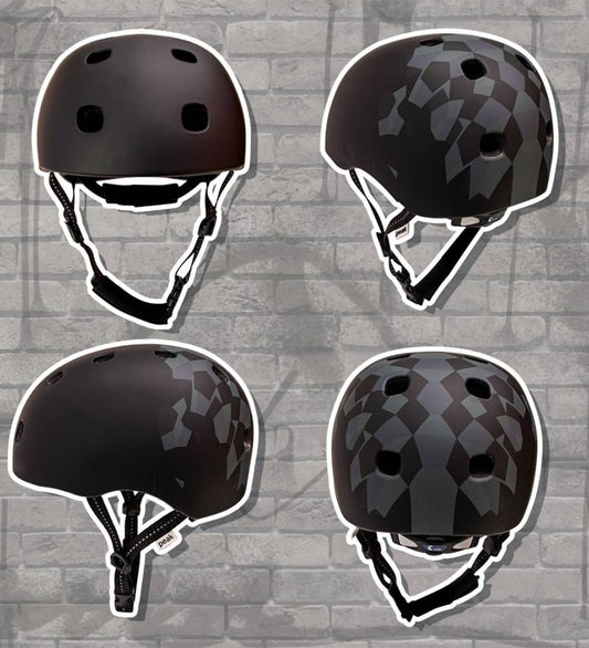 Crazy Safety Fietshelm - Helling - Black Pleinen - Crazy Safety - 54-59 cm - Fietshelmen