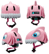 Crazy Safety Fietshelm m. Licht - Shark - Roze - Crazy Safety - 49-55 cm - Fietshelmen