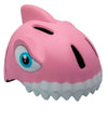 Crazy Safety Fietshelm m. Licht - Shark - Roze - Crazy Safety - 49-55 cm - Fietshelmen