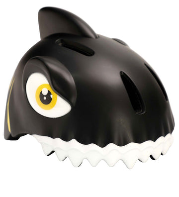 Crazy Safety Fietshelm m. Licht - Shark - Zwart - Crazy Safety - 49-55 cm - Fietshelmen
