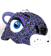 Crazy Safety Fietshelm m. Licht - Leopard - Paars - Crazy Safety - 49-55 cm - Fietshelmen
