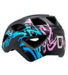 Crazy Safety Fietshelm m. Licht - Graffiti - Zwart/Blauw - Crazy Safety - 54-59 cm - Fietshelmen