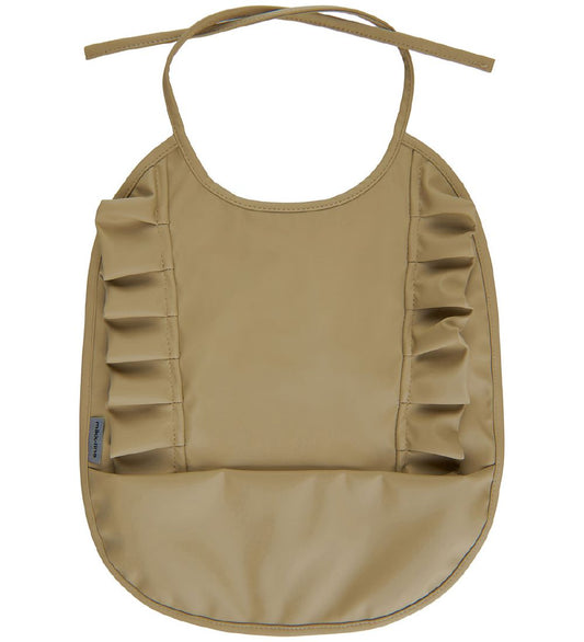 Mikk-Line Slabbetjes - PU - Olive Grijs m. Rushes - Mikk-Line - OneSize - Slabbetjes