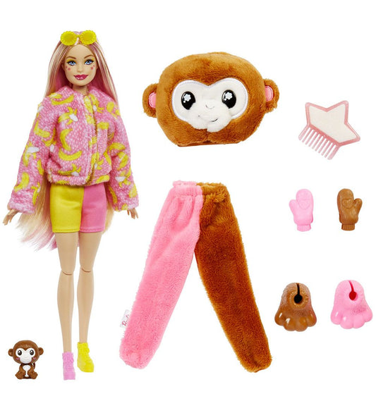 Barbie Pop - Cutie Onthullen - Jungle - Aapje - Barbie - OneSize - Poppen