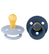 BIBS Colour Fopspenen - 2-pack - Maat 1 - Rond - Dusty Blue/Stee - BIBS - 0-6 mnd - Fopspenen