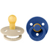 BIBS Colour Fopspenen - 2-pack - Maat 1 - Rond - Vanilla/Korenbl - BIBS - 0-6 mnd - Fopspenen