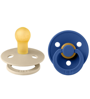 BIBS Colour Fopspenen - 2-pack - Maat 1 - Rond - Vanilla/Korenbl - BIBS - 0-6 mnd - Fopspenen
