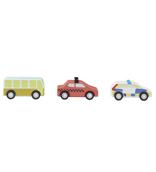 Kids Concept Auto's - 3-pack - Terugtrekken - Aiden - Kids Concept - OneSize - Auto´s