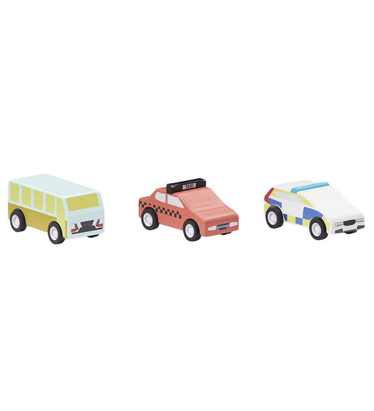 Kids Concept Auto's - 3-pack - Terugtrekken - Aiden - Kids Concept - OneSize - Auto´s