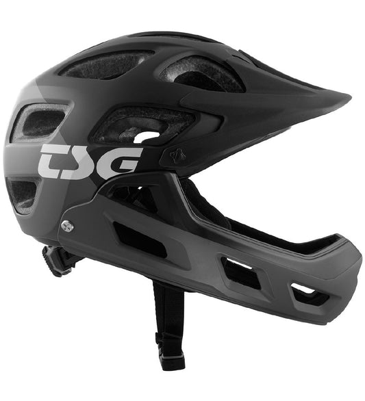 TSG Mountainbikehelm - Seek Youth - Flow Grey/Black - TSG - 52-54 cm - Fietshelmen