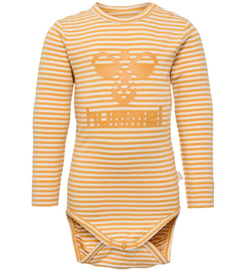 Hummel Romper l/s - hmlMulle - Butterscotch - Hummel - 74 - Rompers Lange Mouw