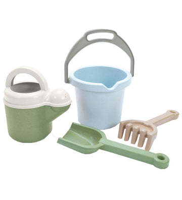 Dantoy BIO Plastic Emmerset - 4 Onderdelen - Blauw/Groen - Dantoy - OneSize - Zandspeelgoed