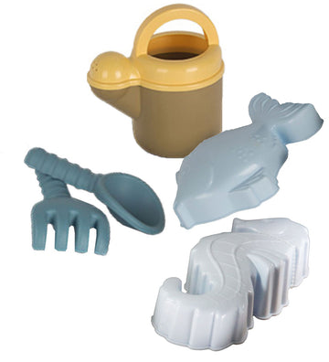 Dantoy BIO Plastic Strandset - 4 Onderdelen - Groen/Blauw - Dantoy - OneSize - Zandspeelgoed